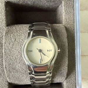 DKNY Silver Women's Watch with White Dial